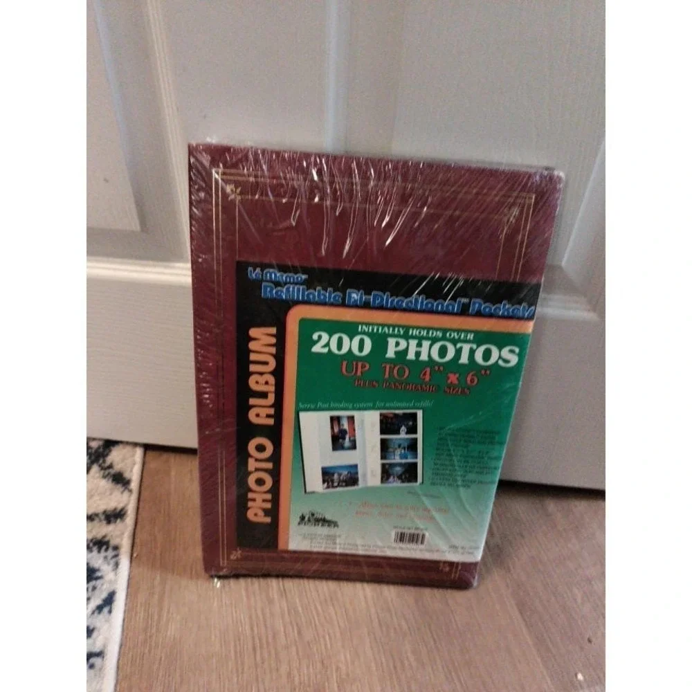 Pioneer 4 x 6 Photo Album Holds 200 • BP-200 • New Sealed • Burgundy